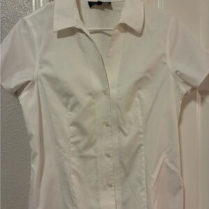 Jones New York Ivory Button Down Shirt